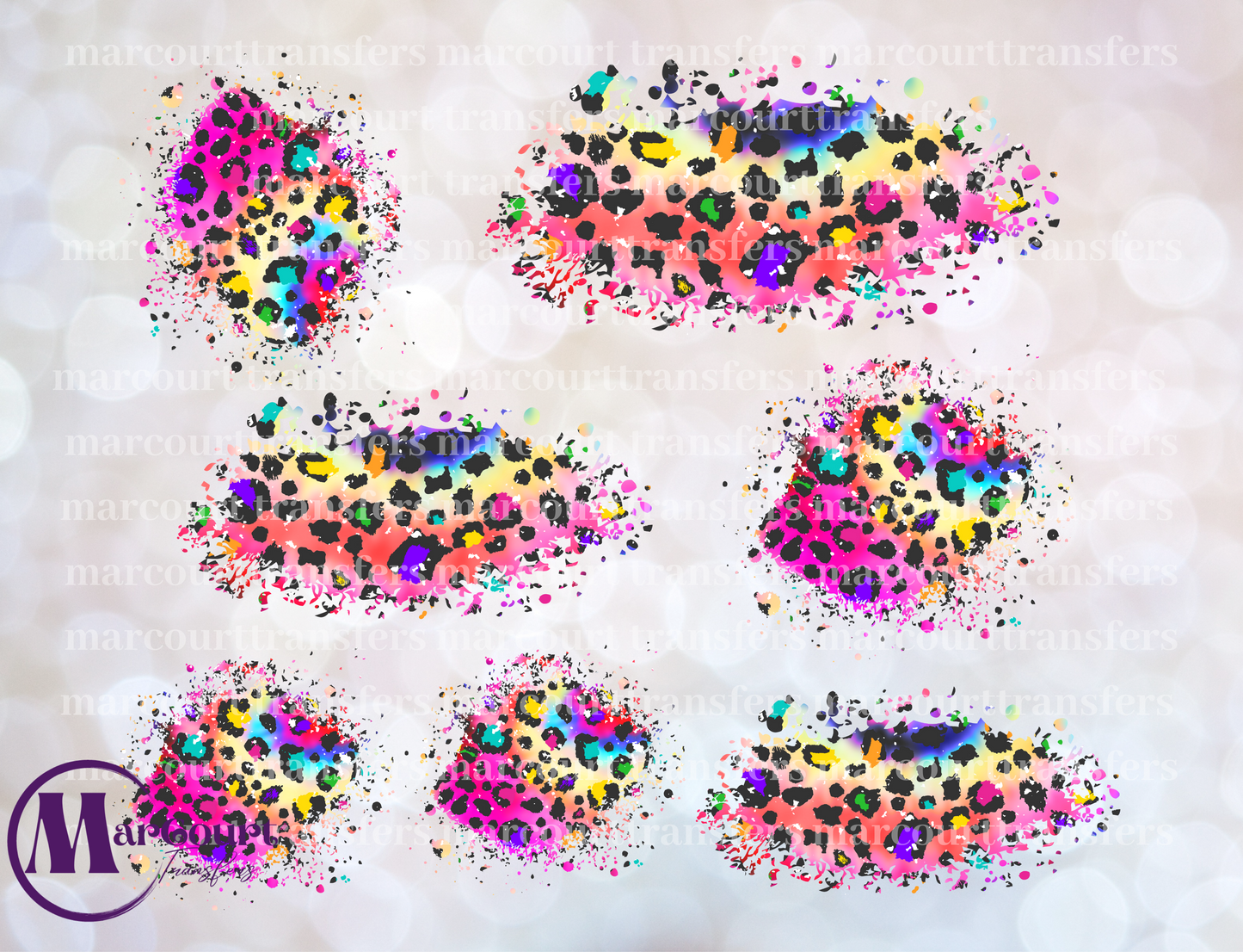 COLORFUL CHEETAH SPLATTER ELEMENTS