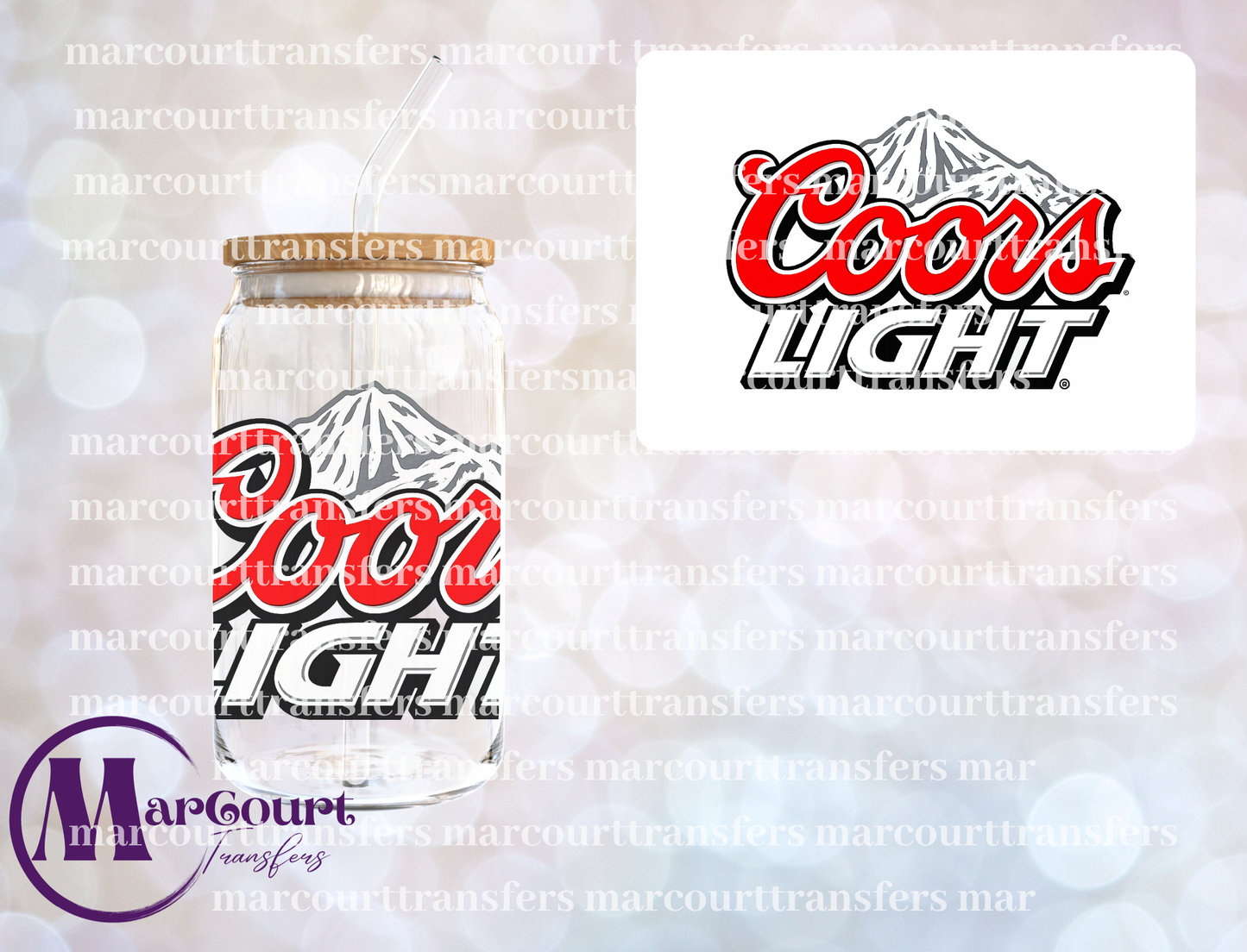 COORS LIGHT-UV DTF CUP WRAP