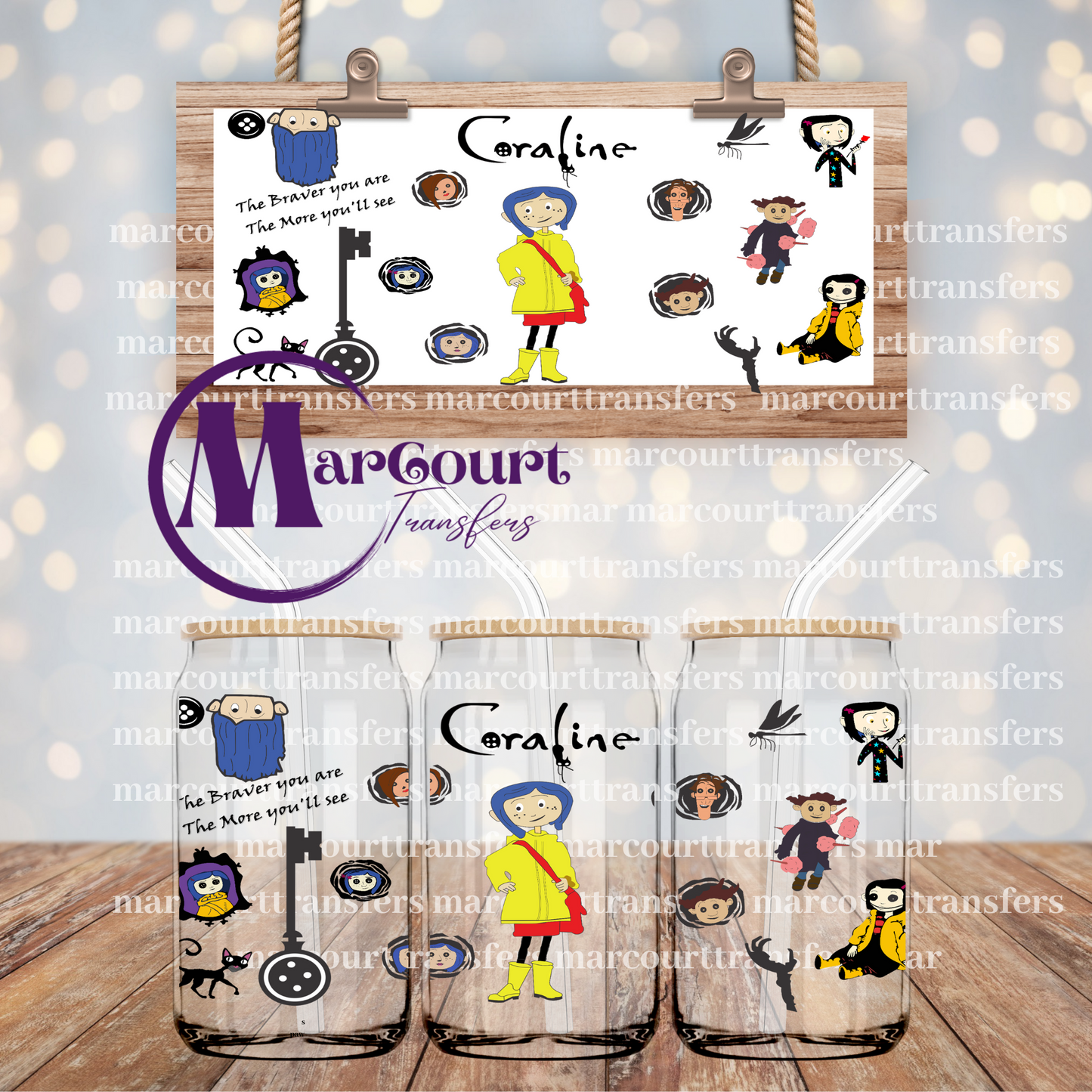 CORALINE-16 0Z-UV DTF CUP WRAP