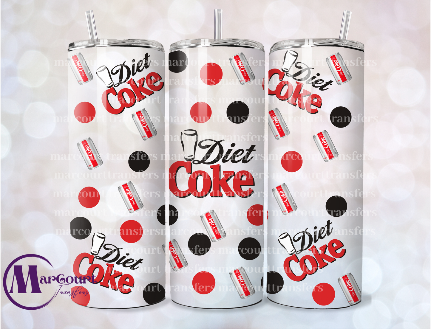 DIET COKE-SKINNY TUMBLER TRANSFER (SUBLIMATION)