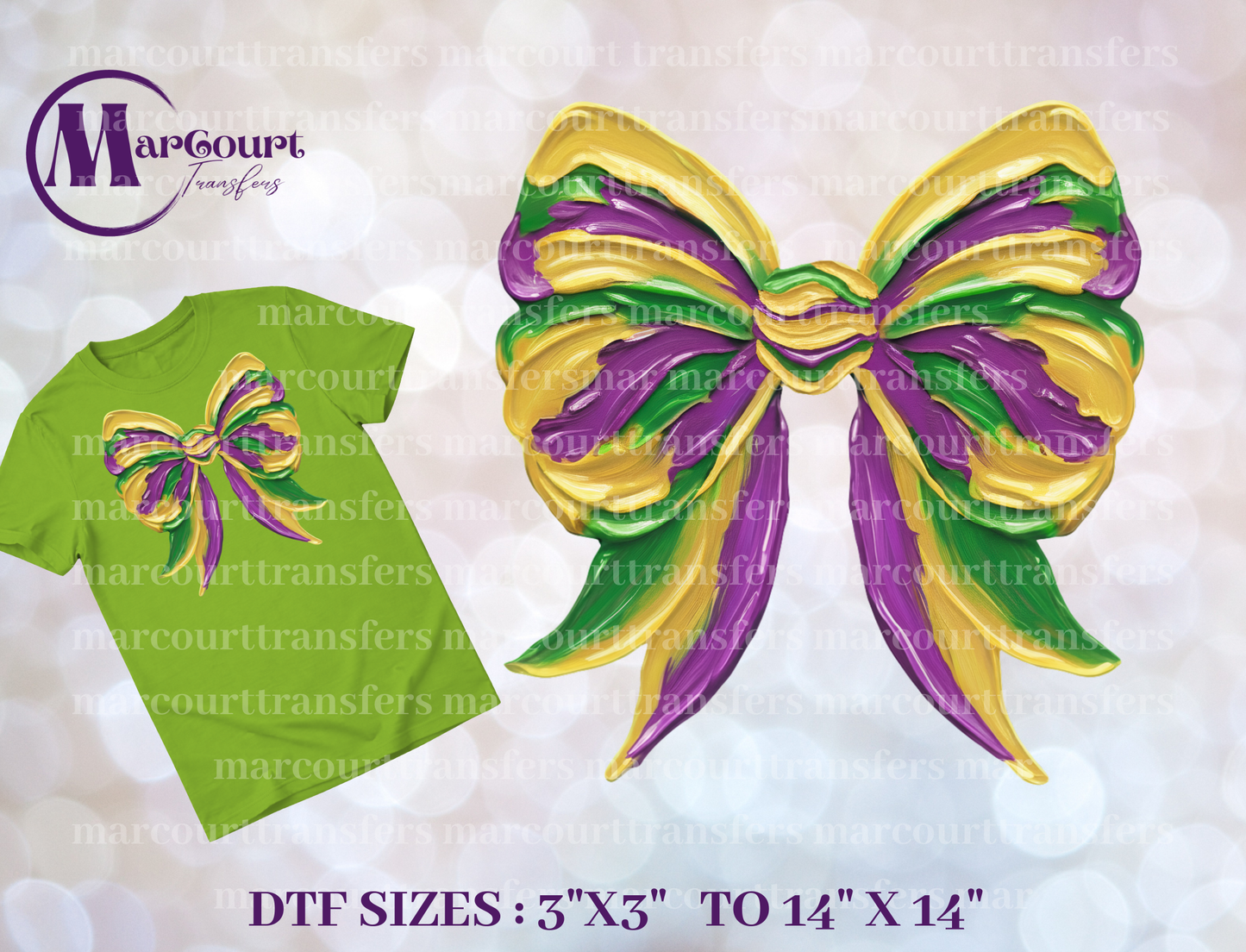 DTF-MARDI GRAS BOW