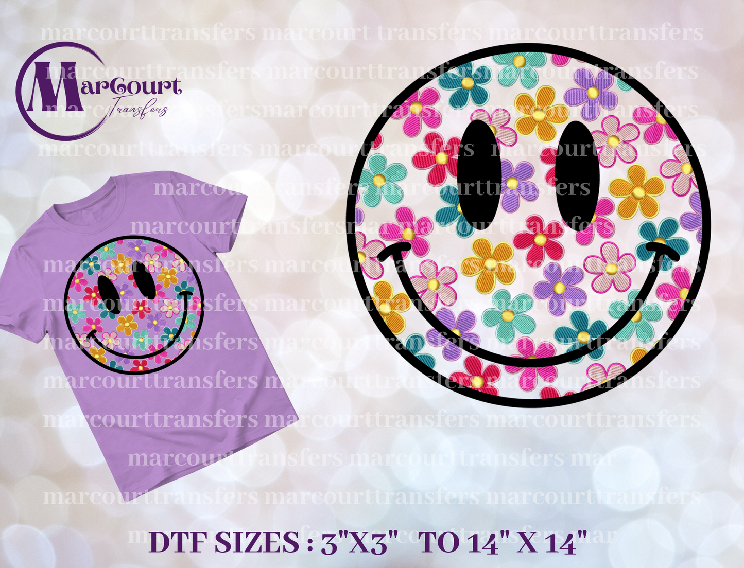 DTF-FLORAL SMILEY FACE