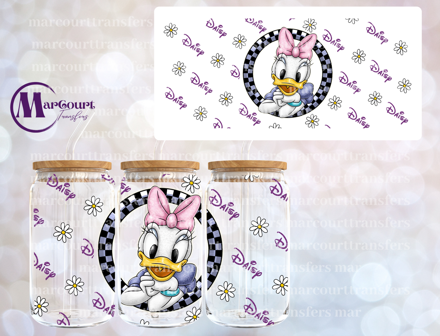 DAISY-16 0Z-UV DTF CUP WRAP