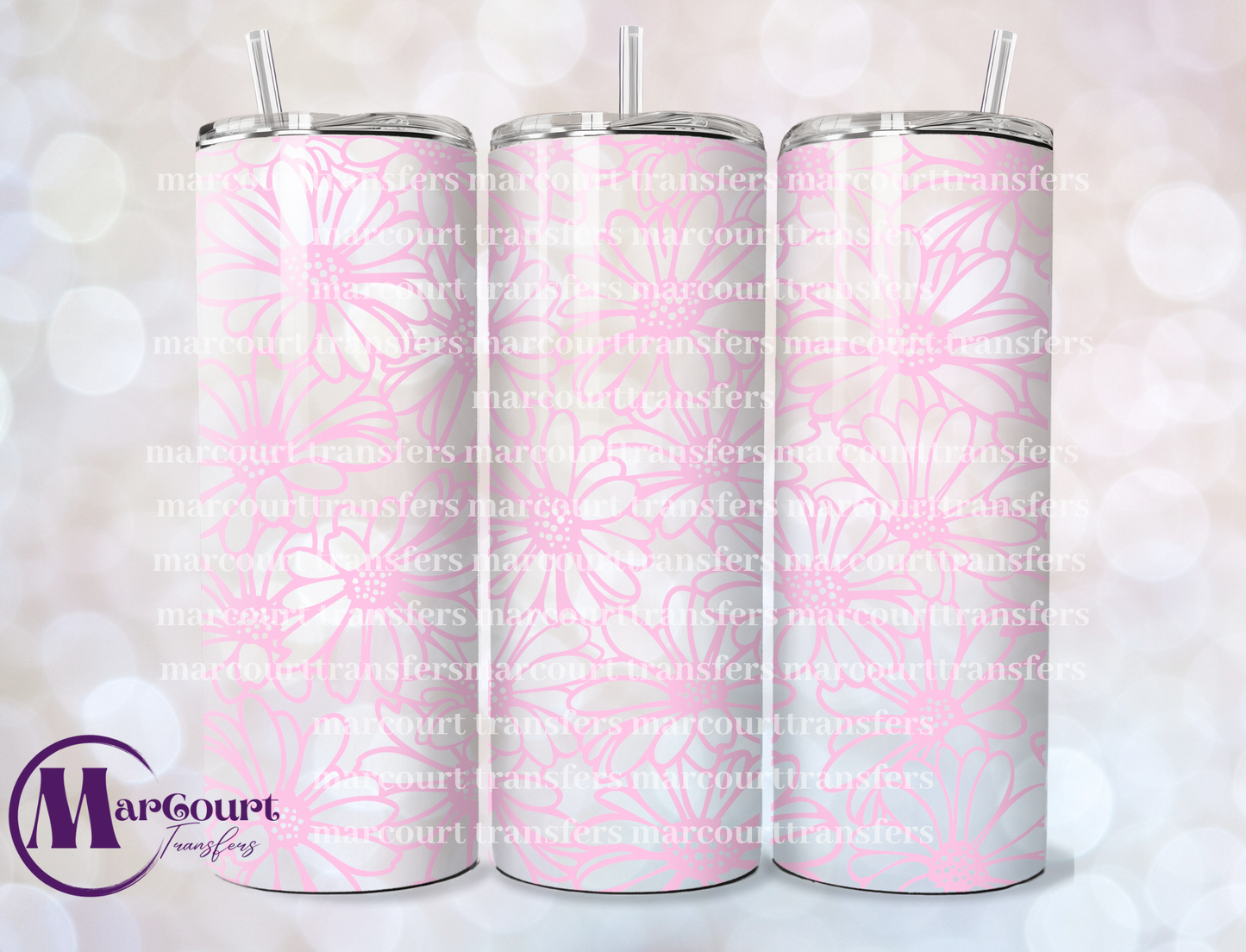 DAISY SEAMLESS PATTERN-20 OZ-UV DTF CUP WRAP