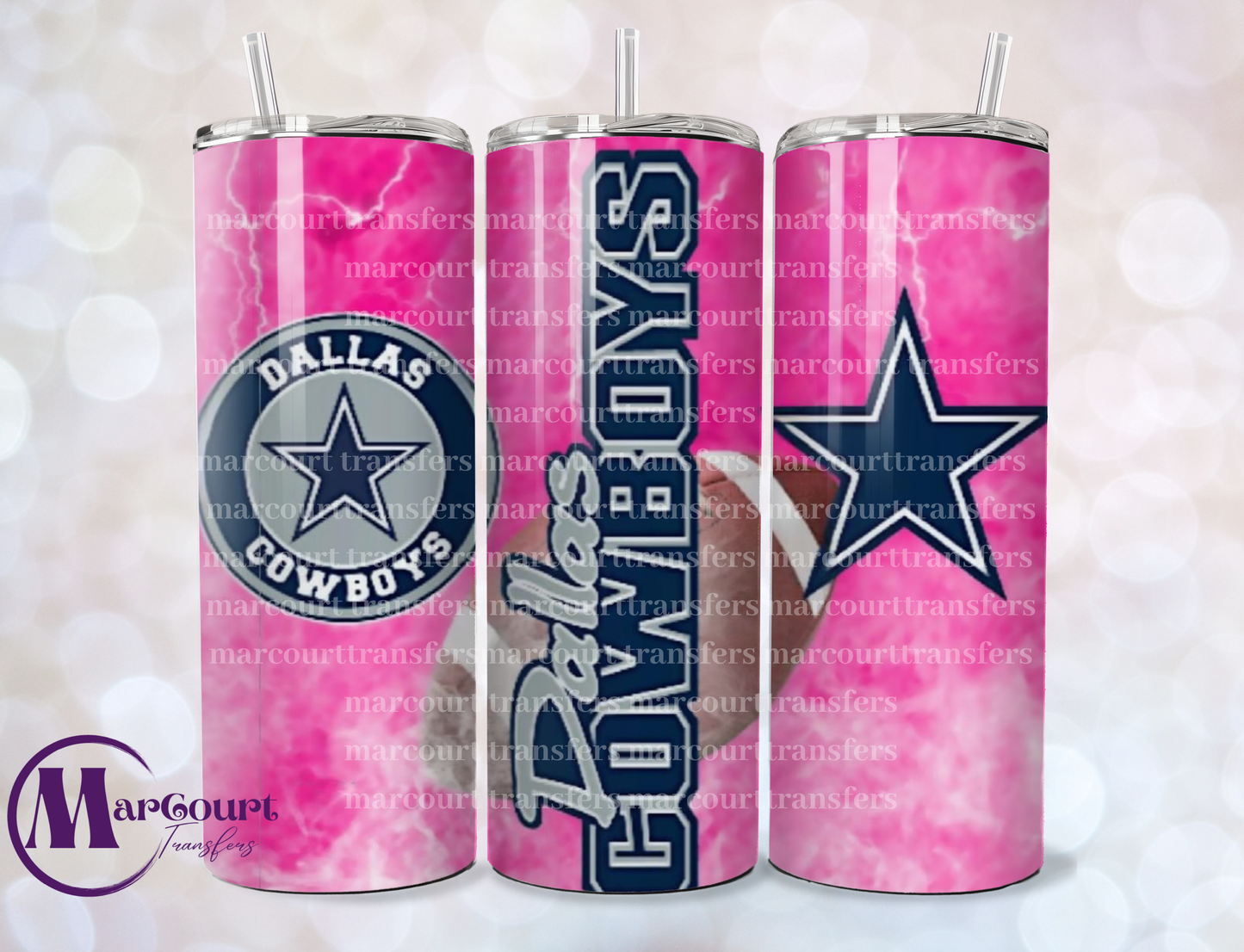 DALLAS COBOYS PINK-SKINNY UV DTF TRANSFER