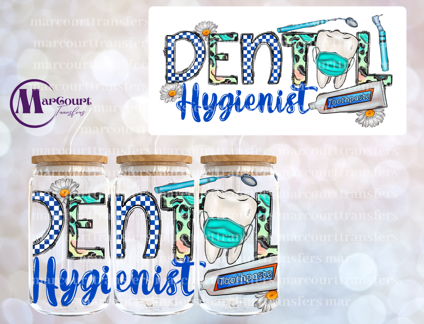 DENTAL HYGIENIST-16 0Z-UV DTF CUP WRAP
