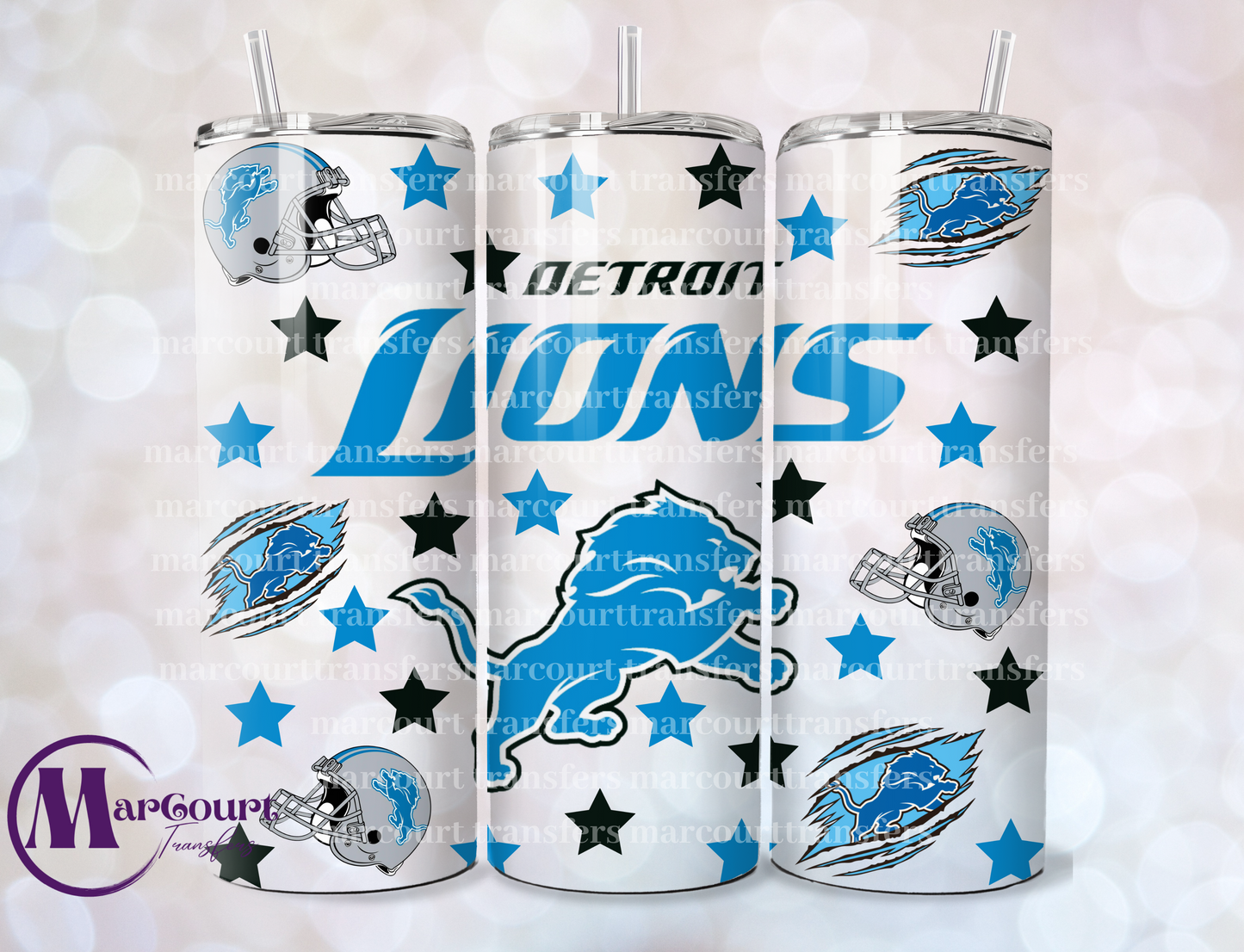 DETROIT LIONS-20-SKINNY SUBLIMATION TUMBLER TRANSFER