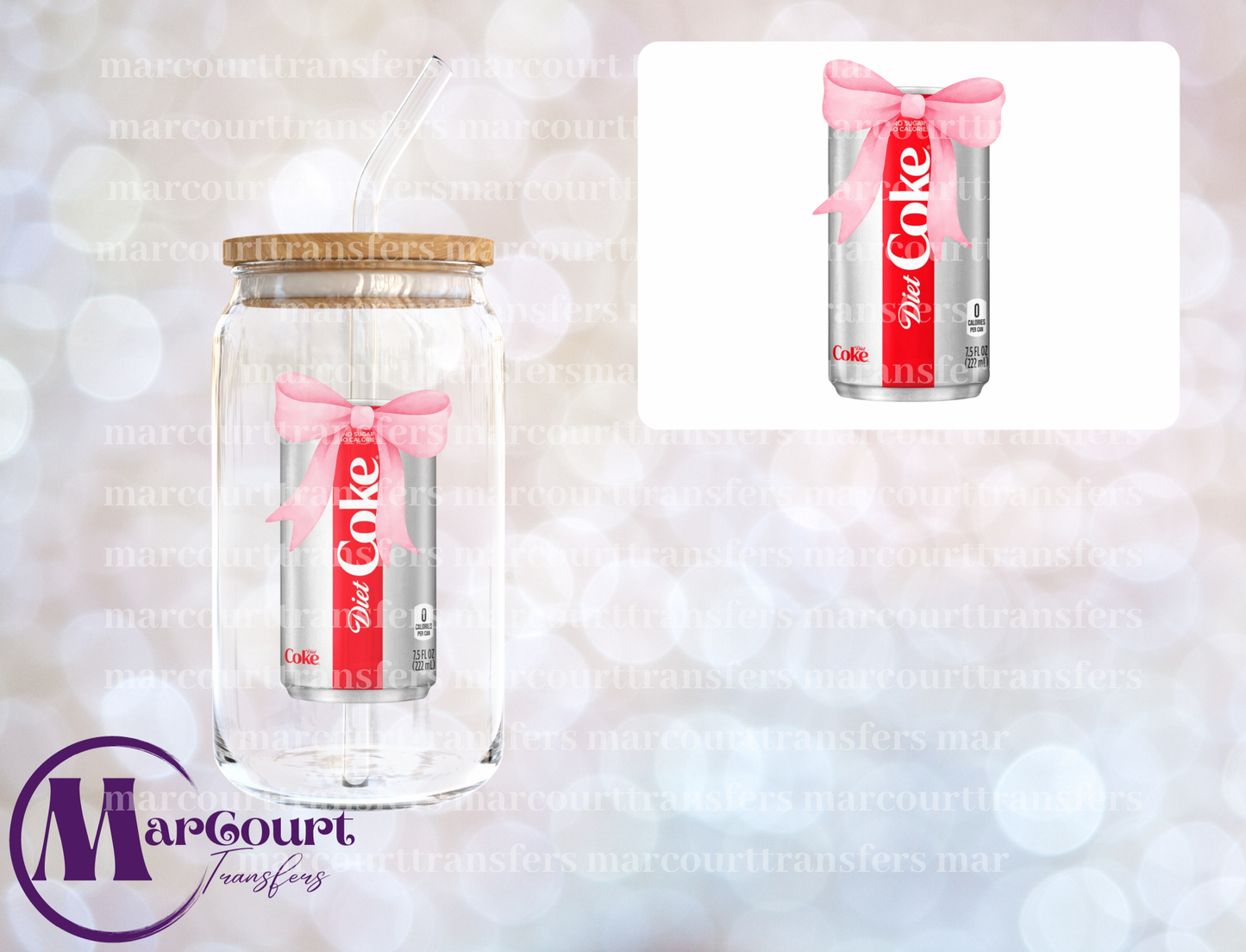 DIET COKE COQUETTE-DECAL-UV DTF CUP WRAP