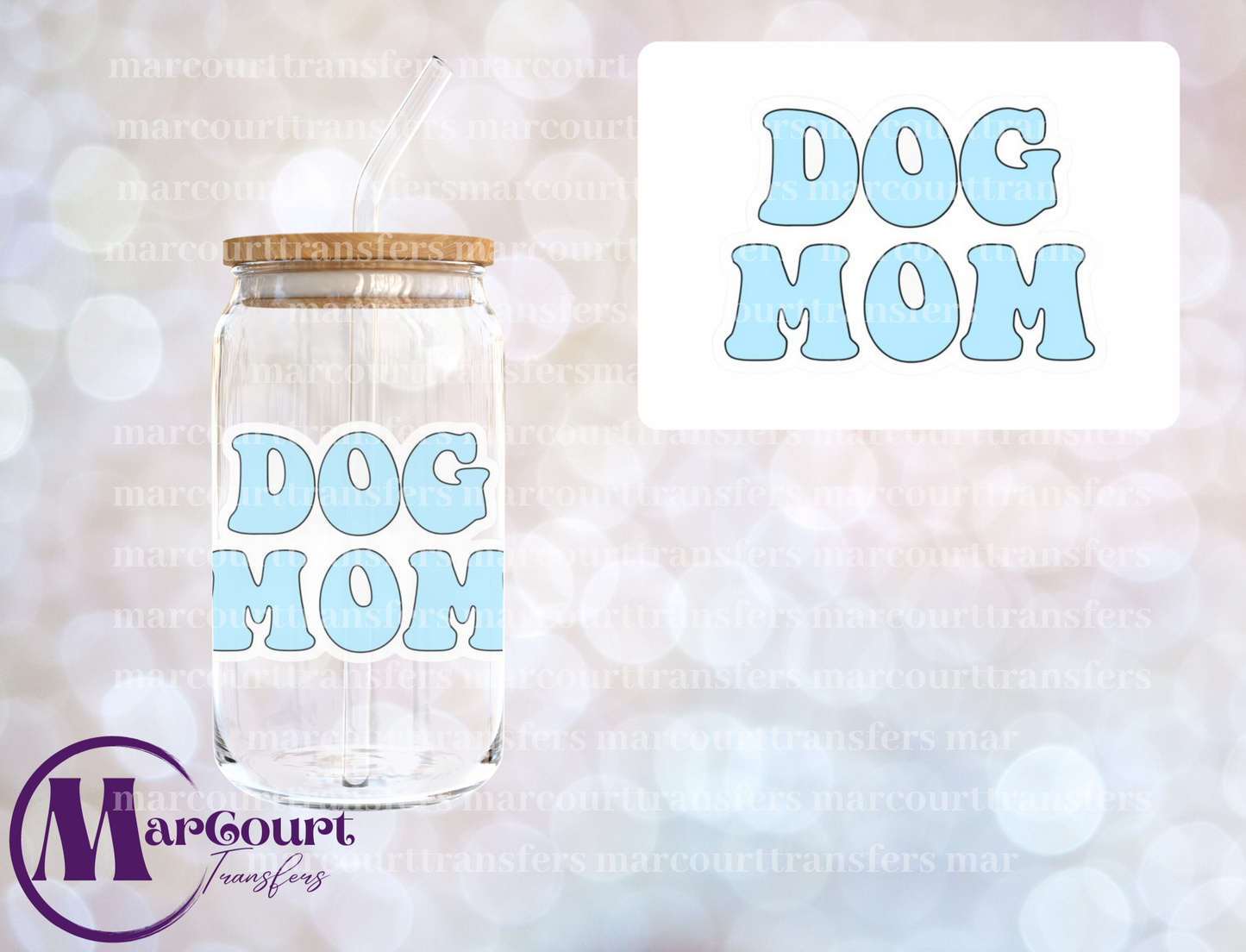 DOG MOM 2-DECAL-UV DTF CUP WRAP