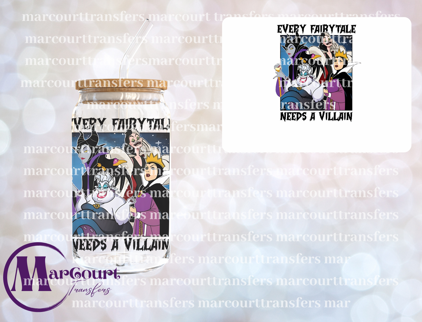 EVERY FAIRYTALE NEEDS A VILLAIN-DECAL-UV DTF CUP WRAP
