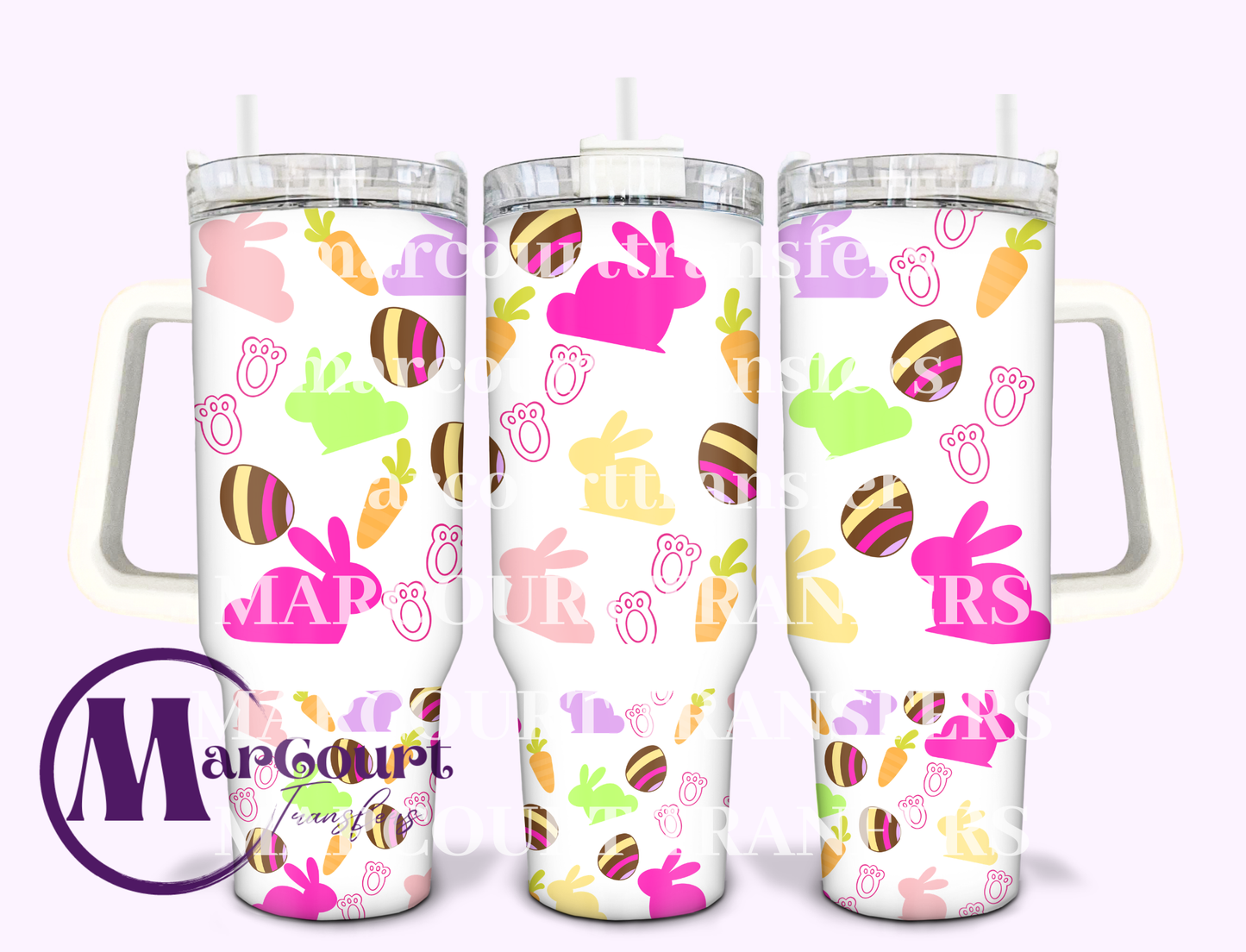 EASTER BUNNIES AND EGGS-40 0Z-UV DTF CUP WRAP