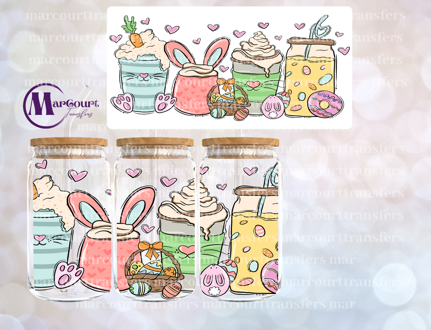 EASTER SWEETS N DRINKS-16 0Z-UV DTF CUP WRAP