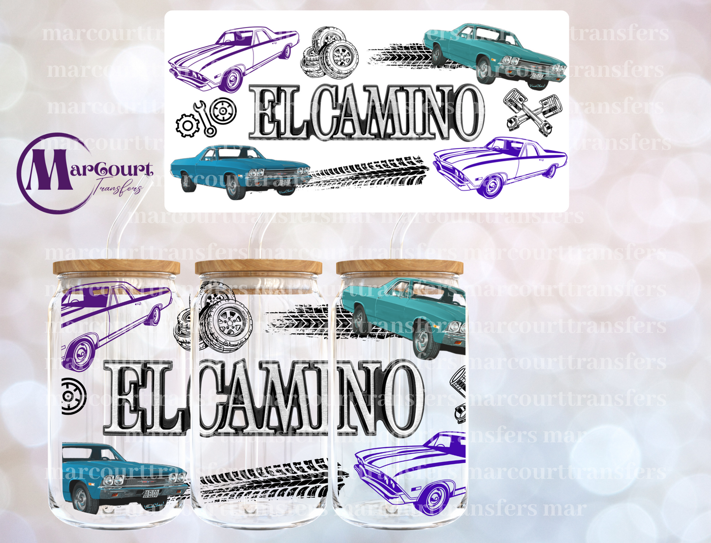EL CAMINO-16 0Z-UV DTF CUP WRAP