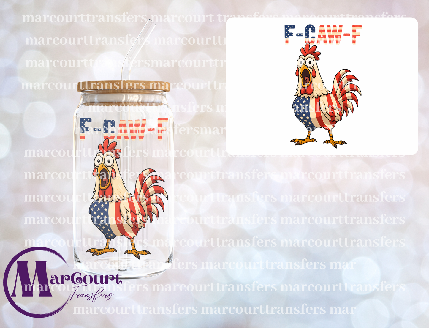 F-CAW-F-RED WHITE BLUE-DECAL-UV DTF CUP WRAP