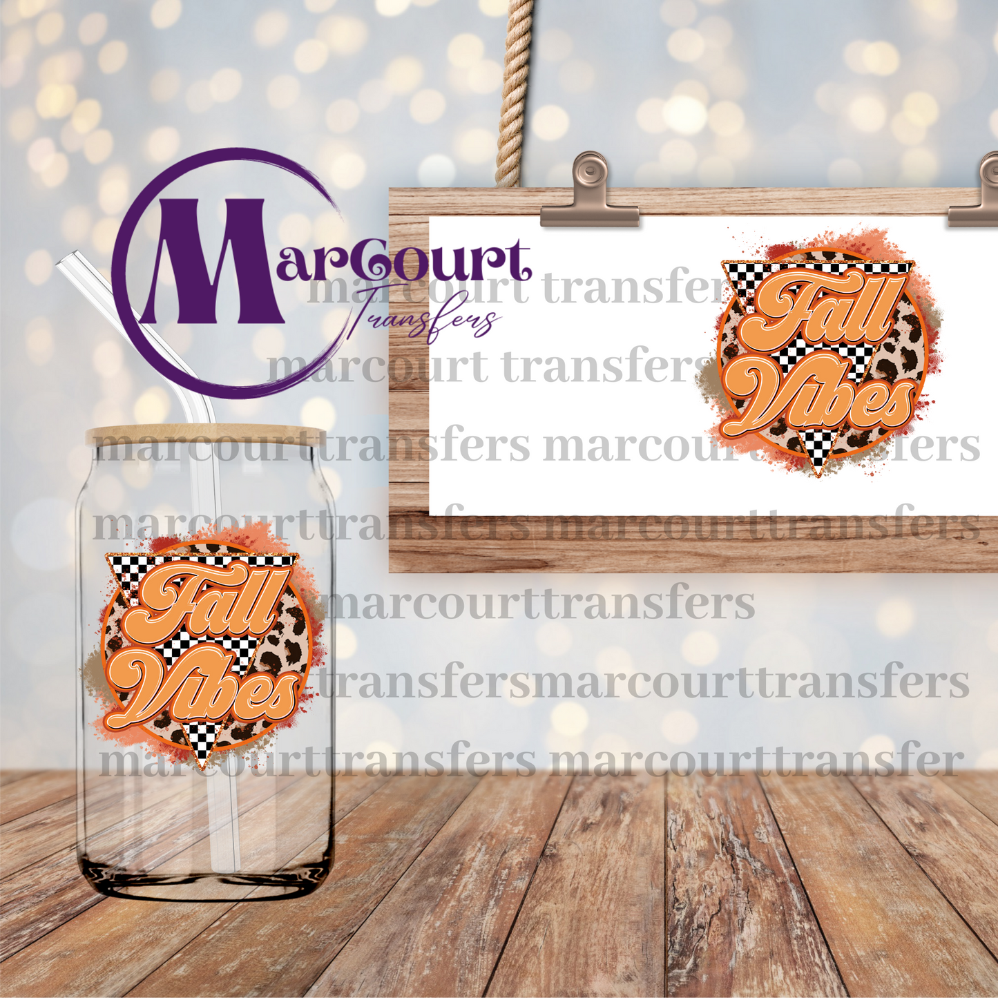 FALL VIBES-DECAL-UV DTF CUP WRAP