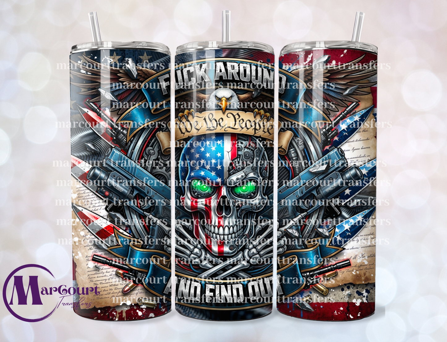 FAFO WE THE PEOPLE-20 OZ-UV DTF CUP WRAP