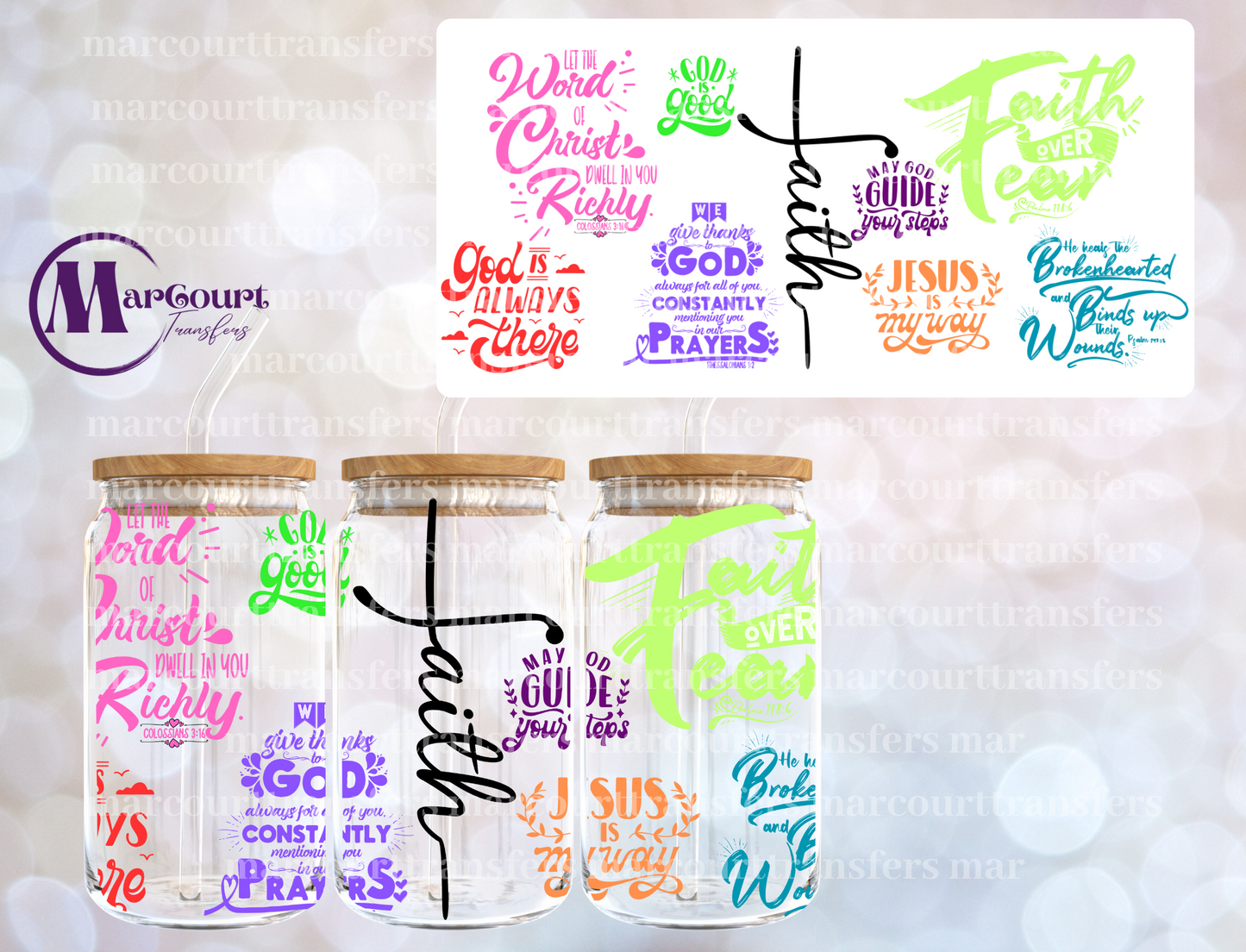 FAITH-16 0Z-UV DTF CUP WRAP