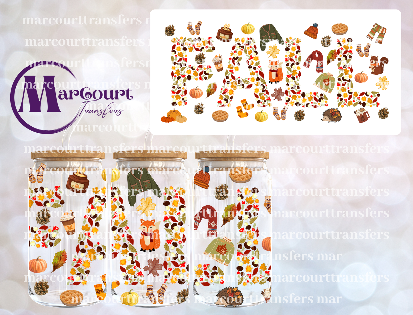 FALL FOLLIES-16 0Z-UV DTF CUP WRAP