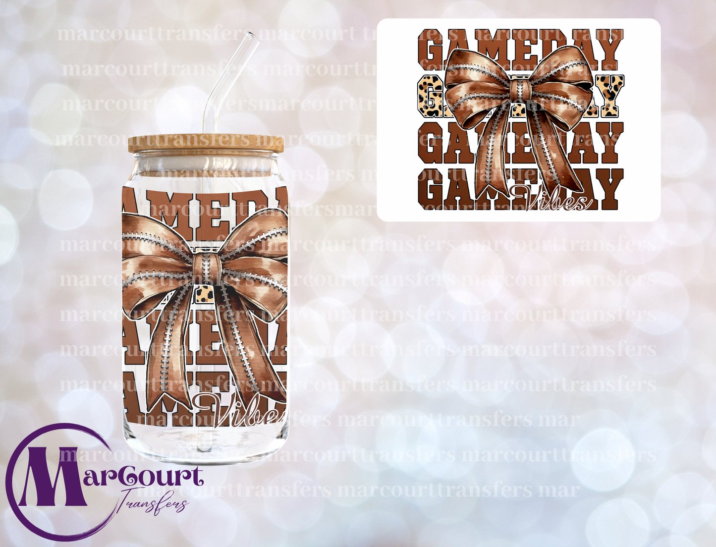 FALL GAME DAY-DECAL-UV DTF CUP WRAP