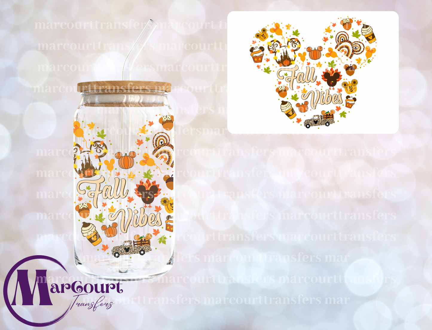 FALL VIBES 3 MICKEY HEAD-DECAL-UV DTF CUP WRAP