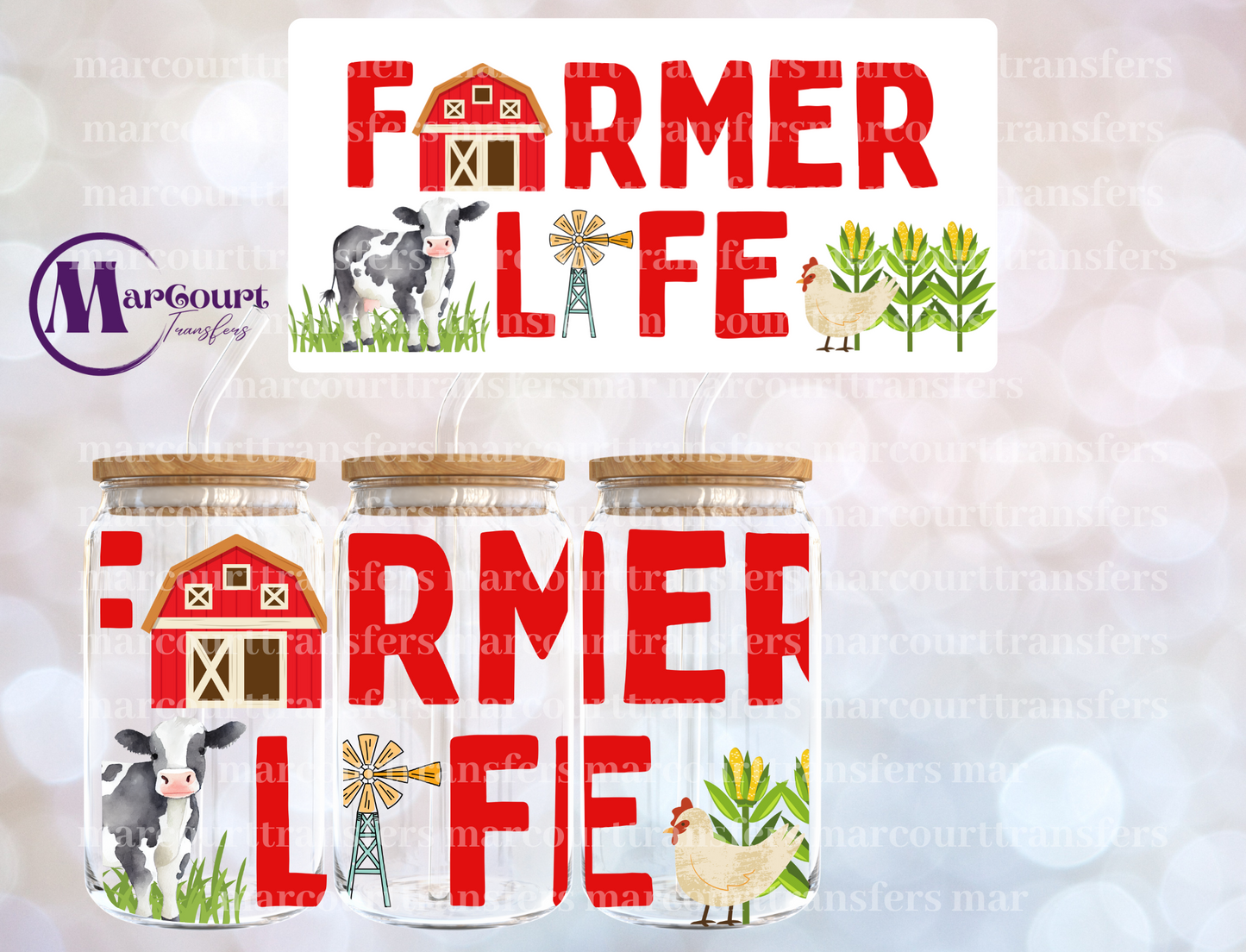 FARMER LIFE-16 0Z-UV DTF CUP WRAP