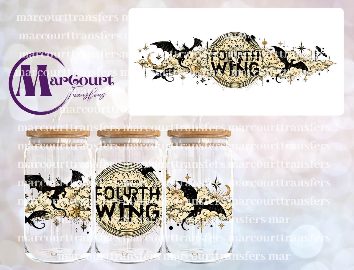 FOURTH WING-16 0Z-UV DTF CUP WRAP