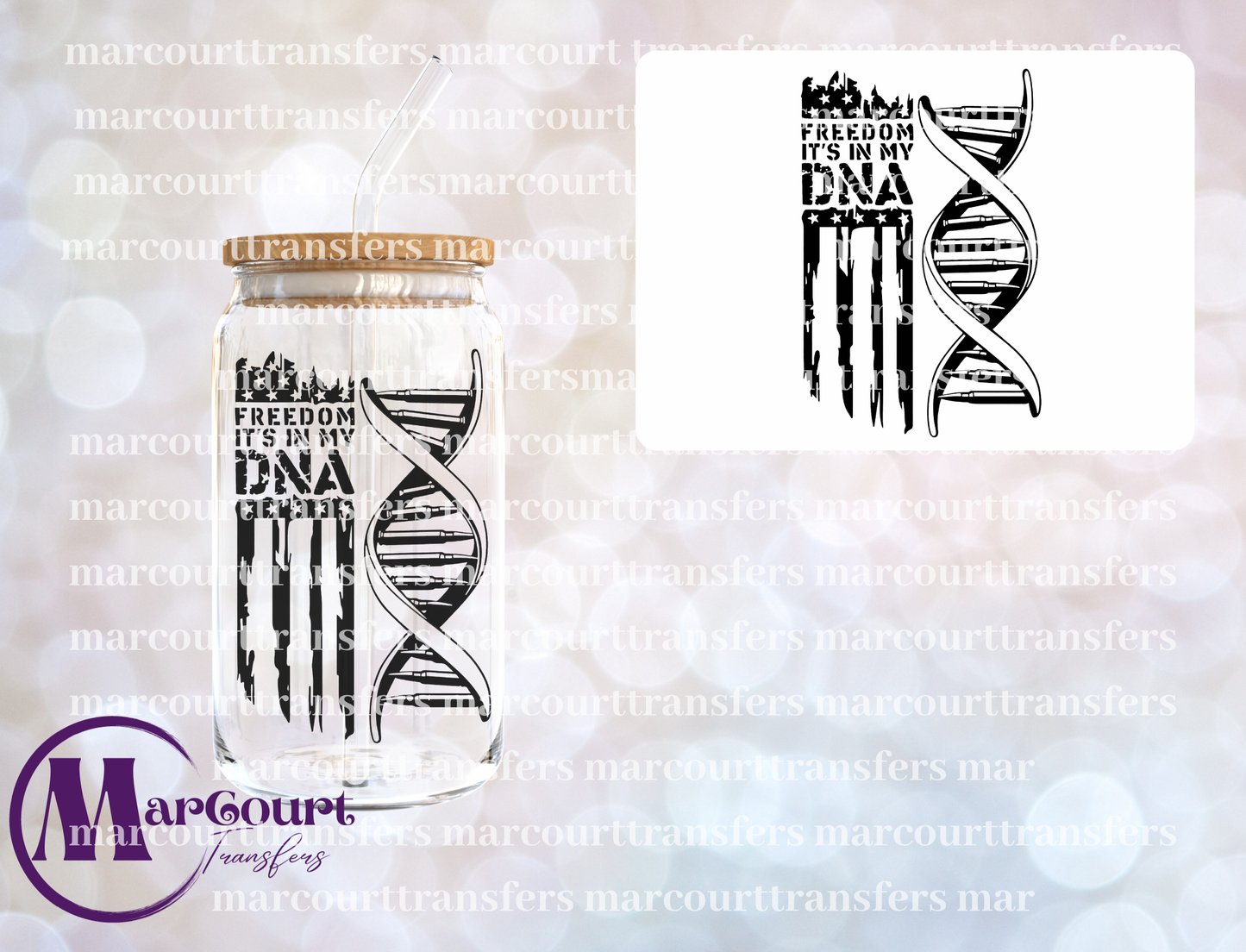 FREEDOM IT'S IN MY DNA-UV DTF CUP WRAP