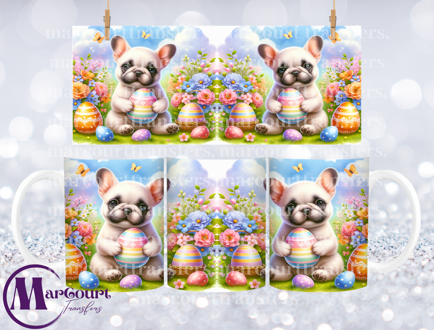 FRENCH BULLDOG EASTER-MUG TRANSFER
