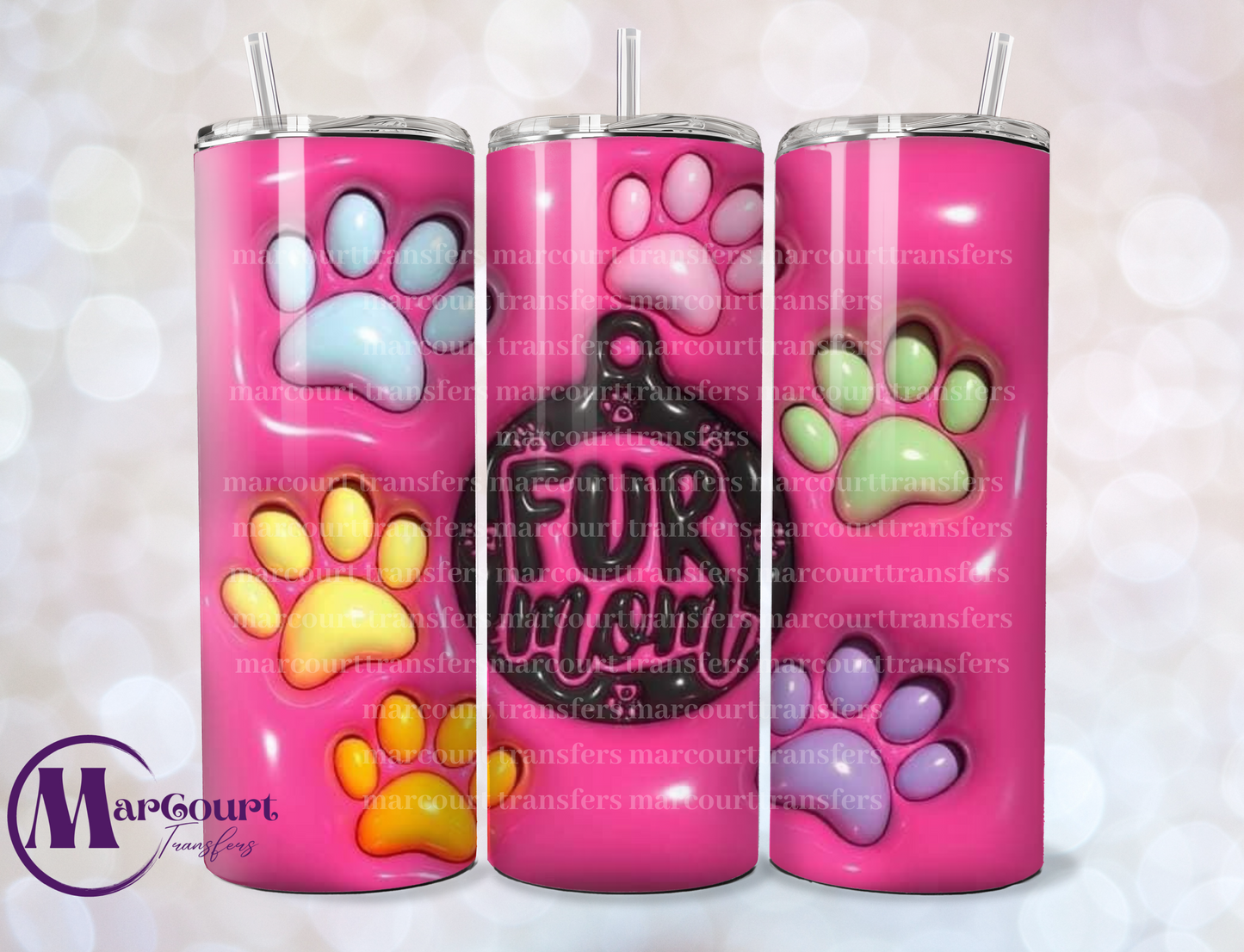 FUR MOM INFLATED-SKINNY TUMBLER TRANSFER
