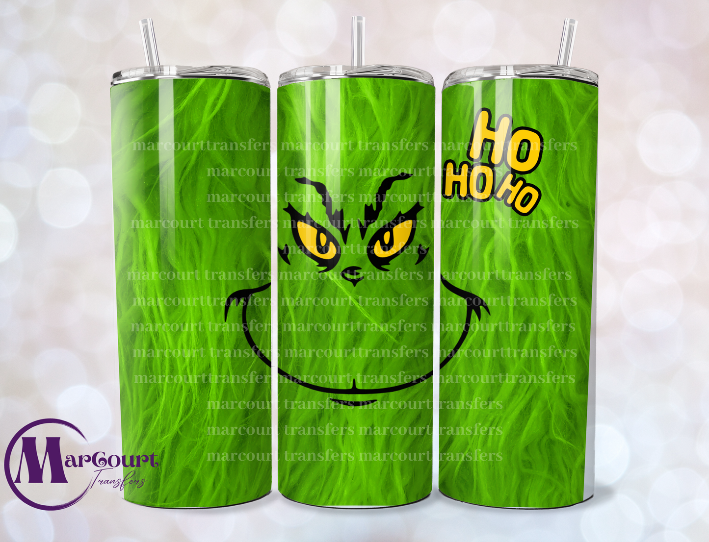FUZZY GRINCH-SKINNY TUMBLER TRANSFER (SUBLIMATION)