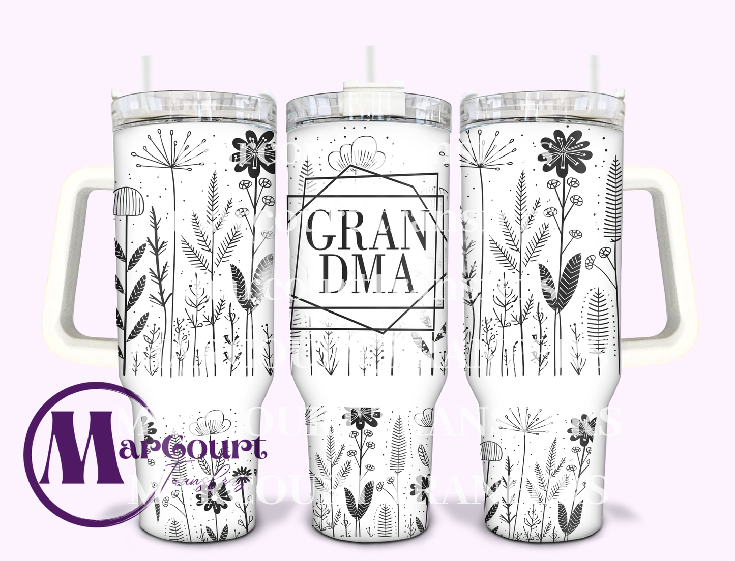 GRANDMA BLK-40 0Z-UV DTF CUP WRAP