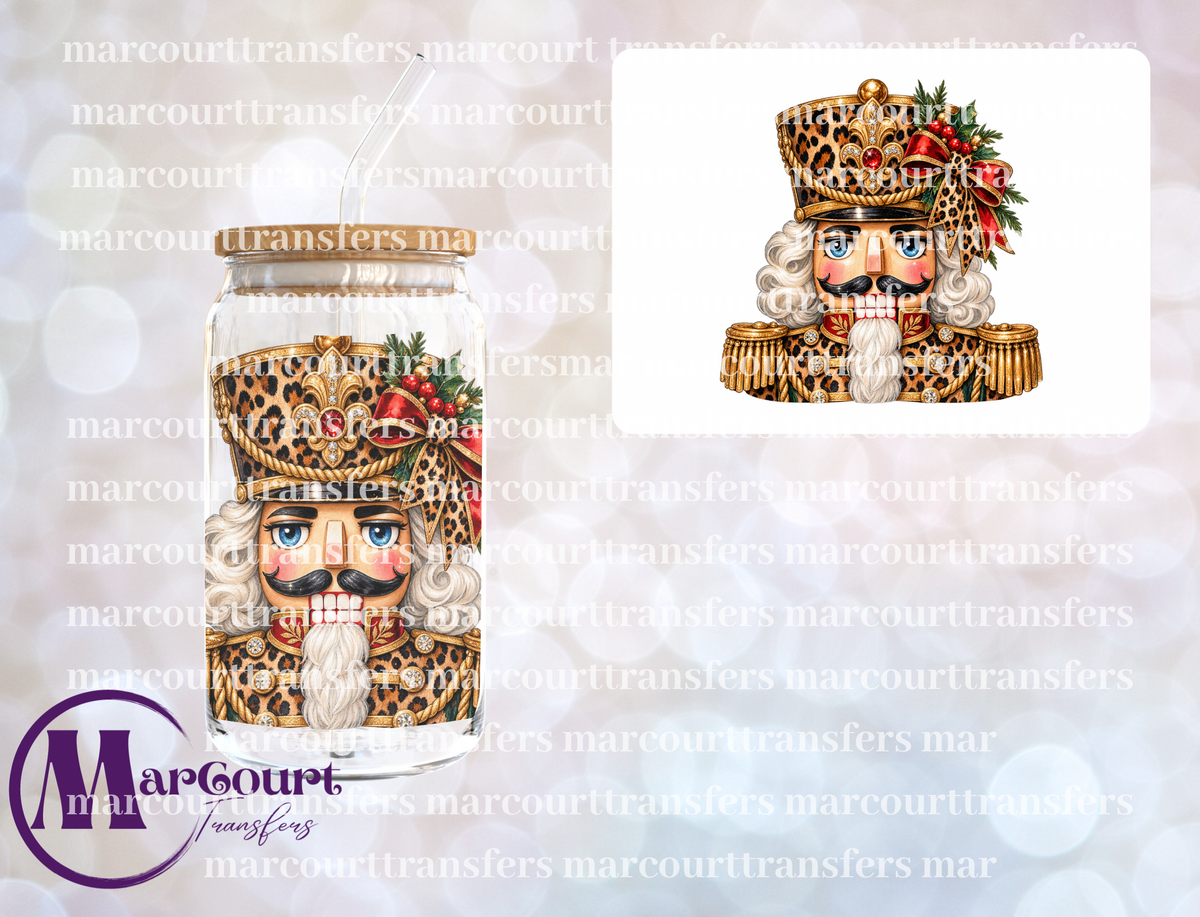 GLAMOROUS LEOPARD NUTCRACKER-UV DTF CUP WRAP