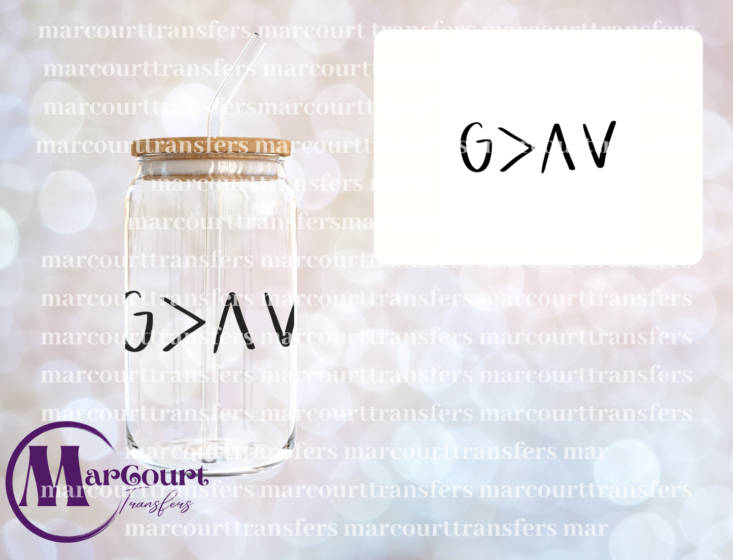 GOD IS GREATER THAN UPS AND DOWNS-UV DTF CUP WRAP