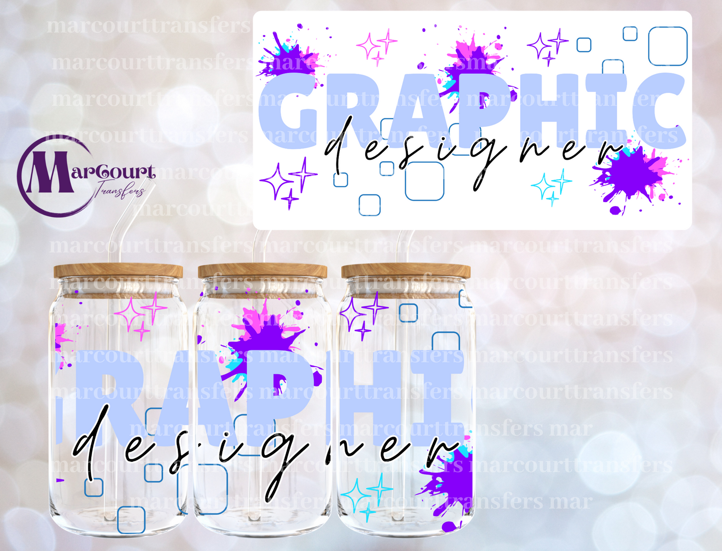 GRAPHIC DESIGNER-16 0Z-UV DTF CUP WRAP