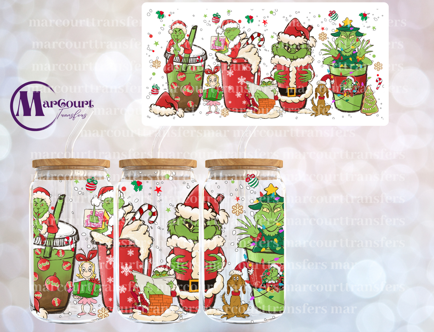 GRINCHY DRINKS 1-16 0Z-UV DTF CUP WRAP