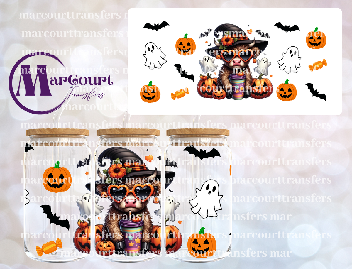 HALLOWEEN HIGHLAND-16 0Z-UV DTF CUP WRAP