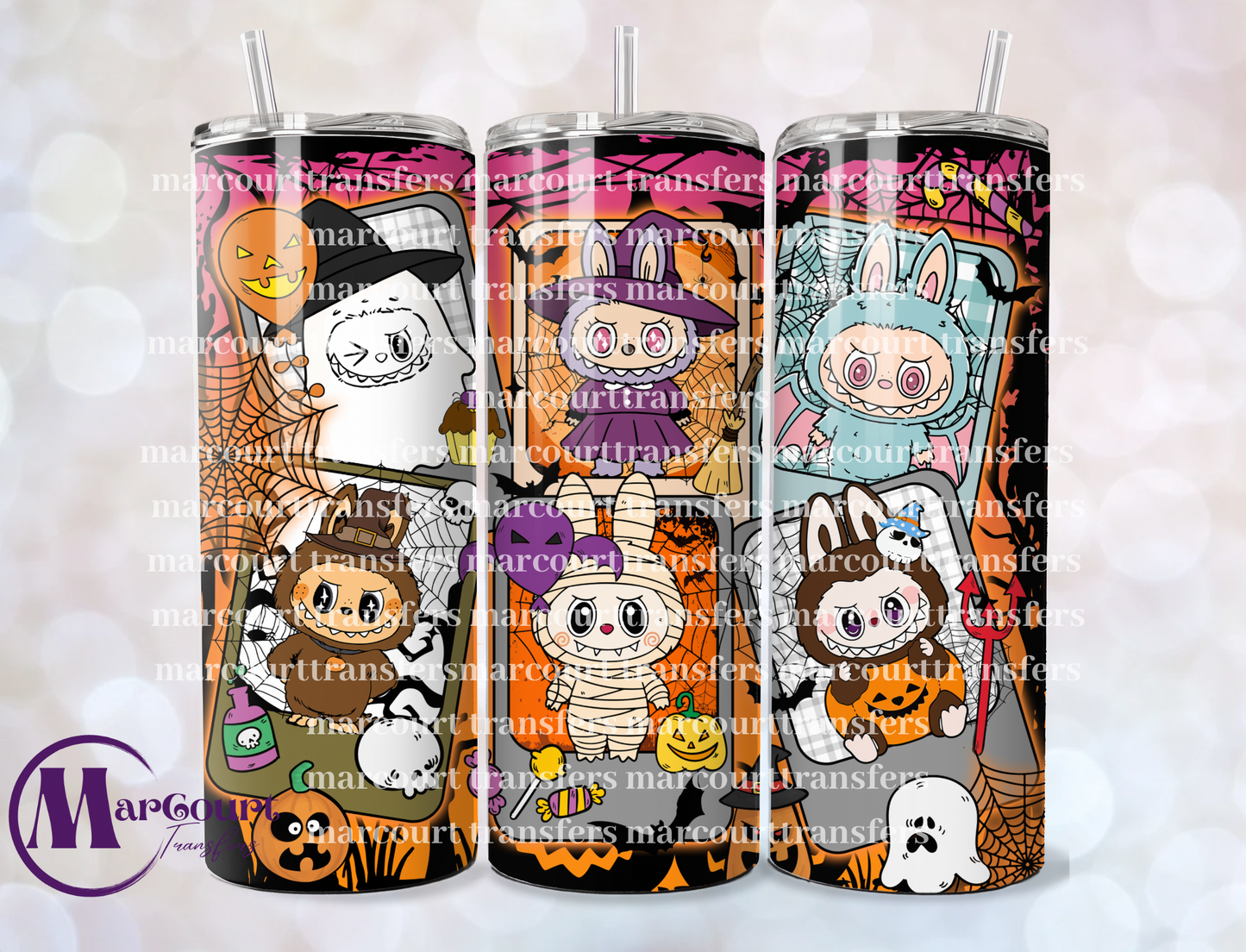 HALLOWEEN TAROT LABUBU-20 OZ-UV DTF CUP WRAP