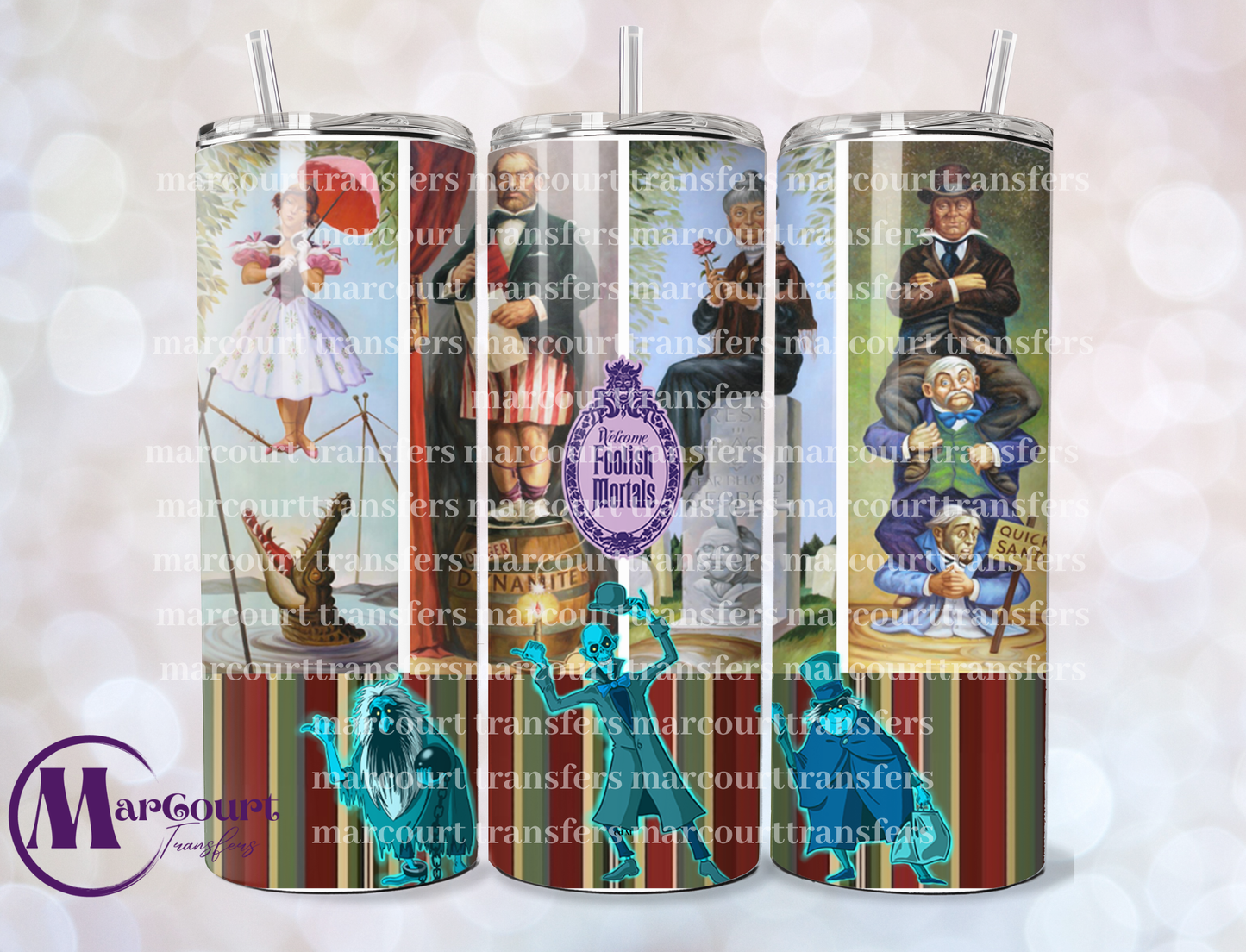 HAUNTED MANSION STRETCHING ROOM-SKINNY TUMBLER TRANSFER