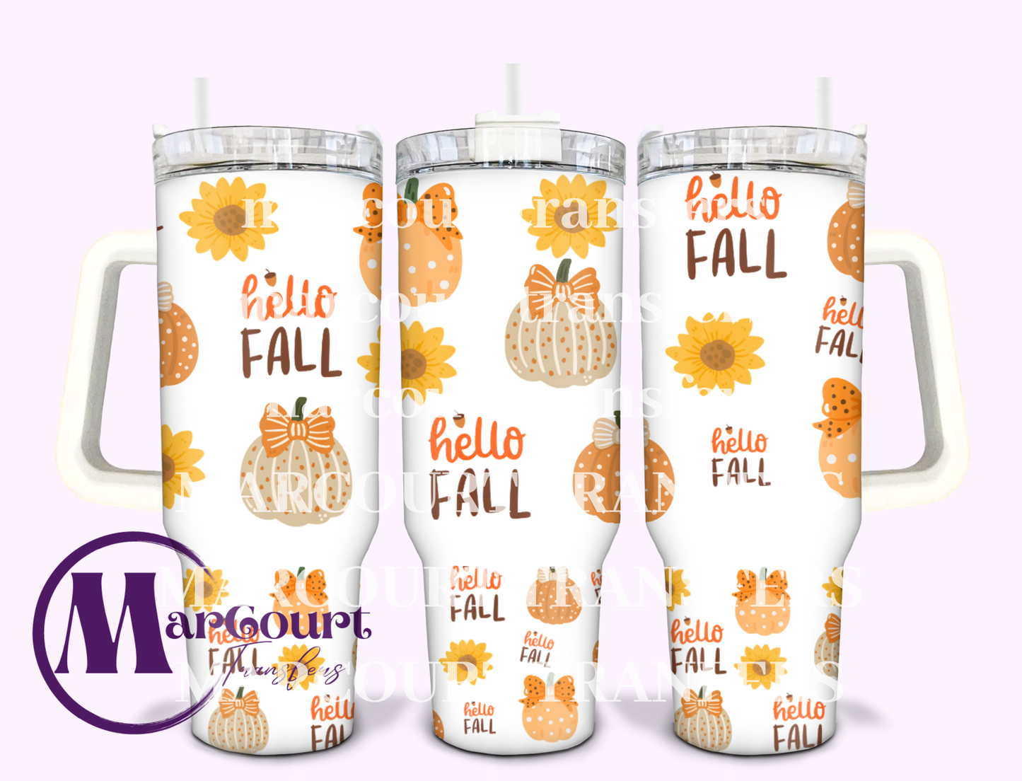 HELLO FALL PUMPKIN-40 0Z-UV DTF CUP WRAP