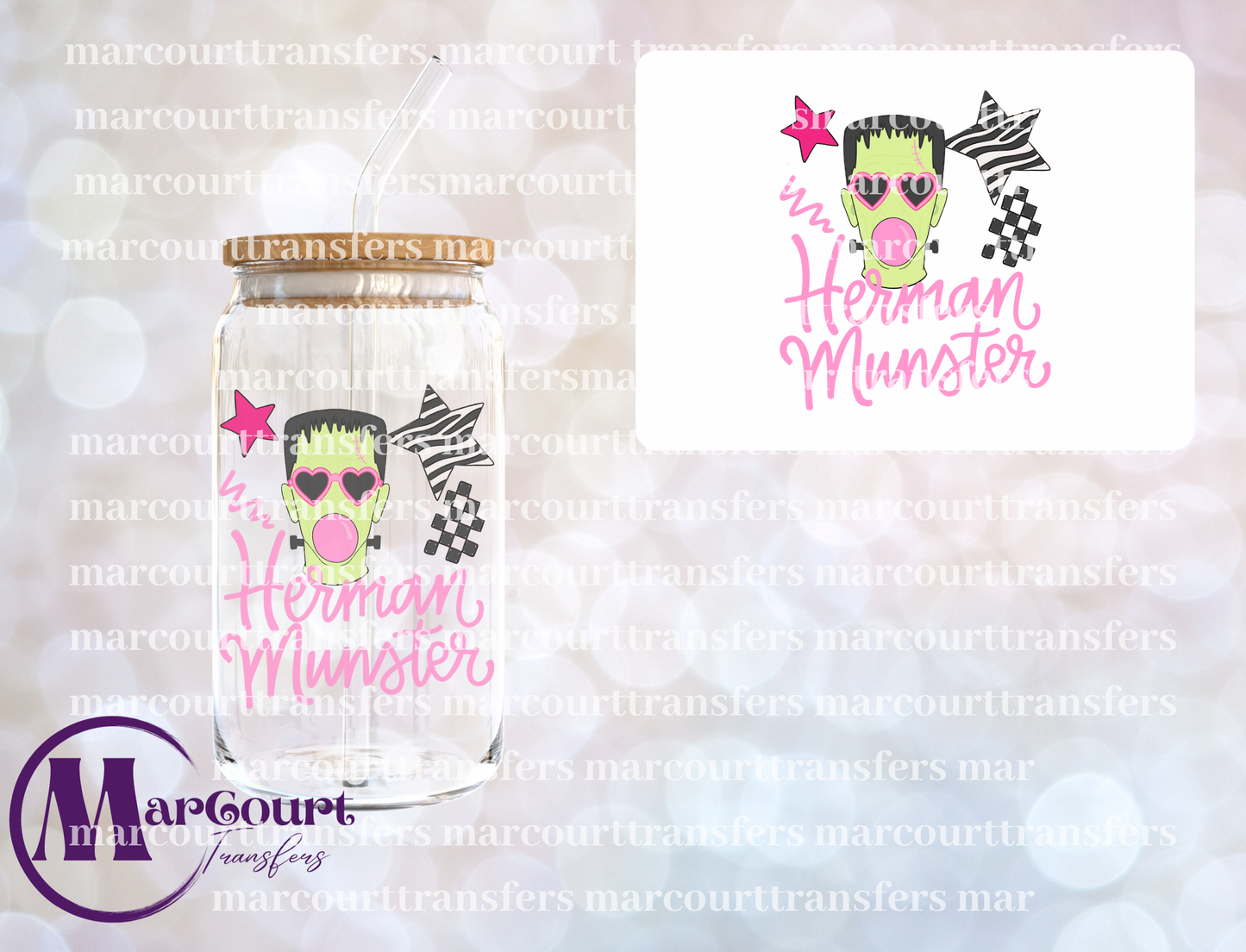 HERMAN MUNSTER-UV DTF CUP WRAP