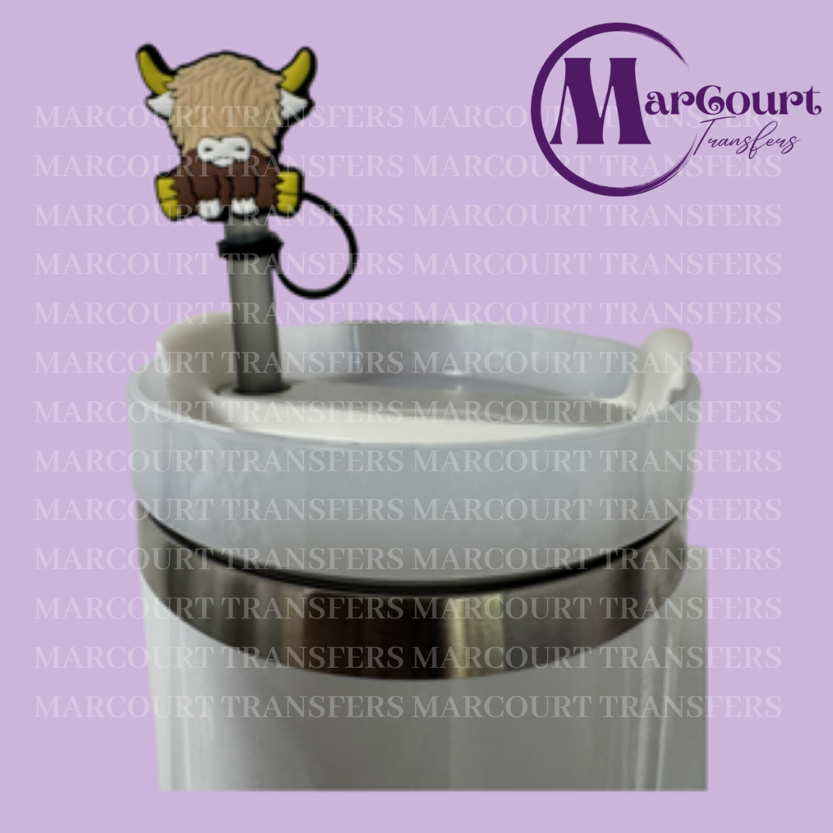 HIGHLAND COW-STRAW TOPPER
