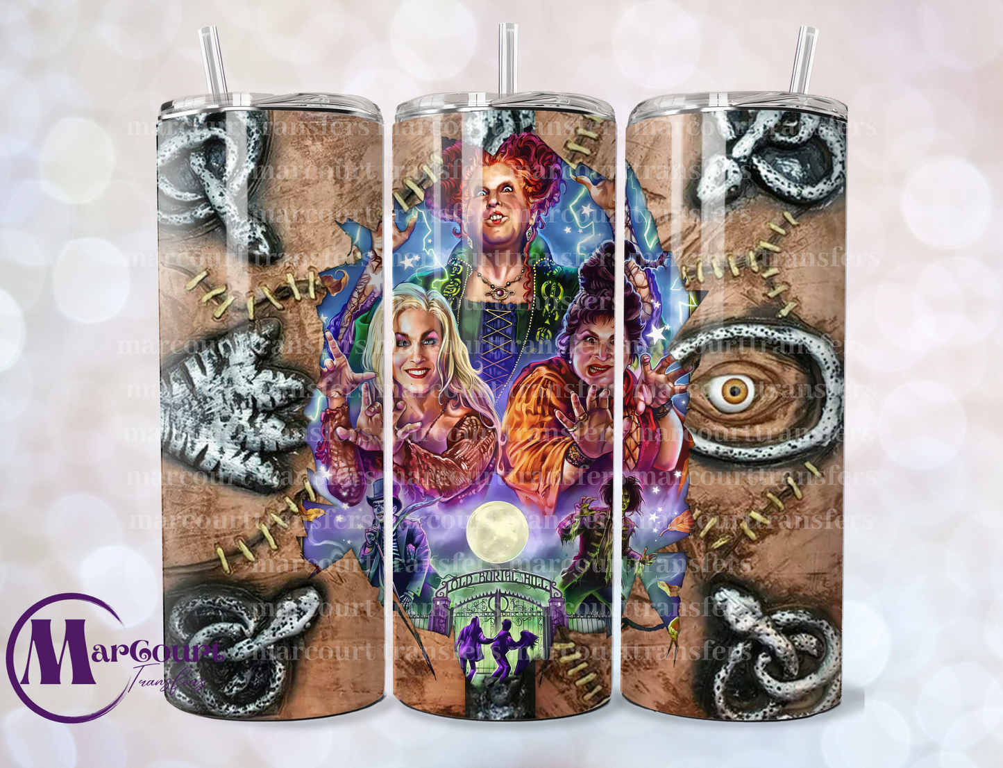 HOCUS POCUS BROWN SNAKES-SKINNY TUMBLER TRANSFER (SUBLIMATION)