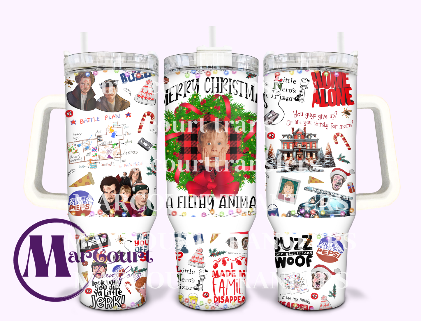 HOME ALONE-40 0Z-UV DTF CUP WRAP