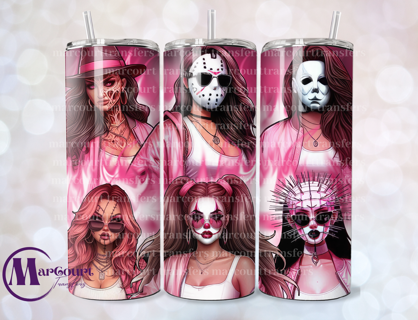 HORROR GIRLS-SKINNY TUMBLER TRANSFER (SUBLIMATION)