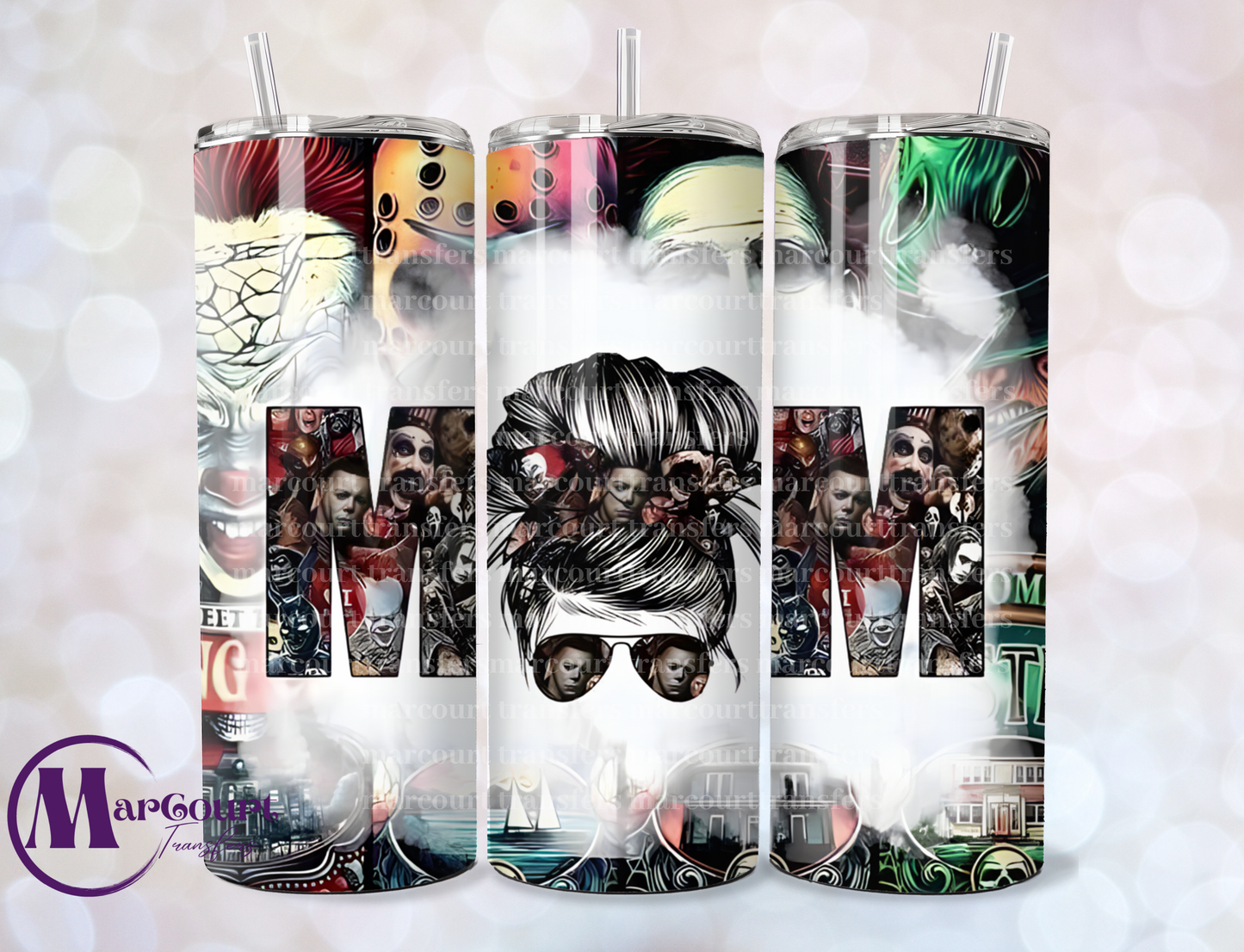 HORROR MOM-SKINNY TUMBLER TRANSFER (SUBLIMATION)
