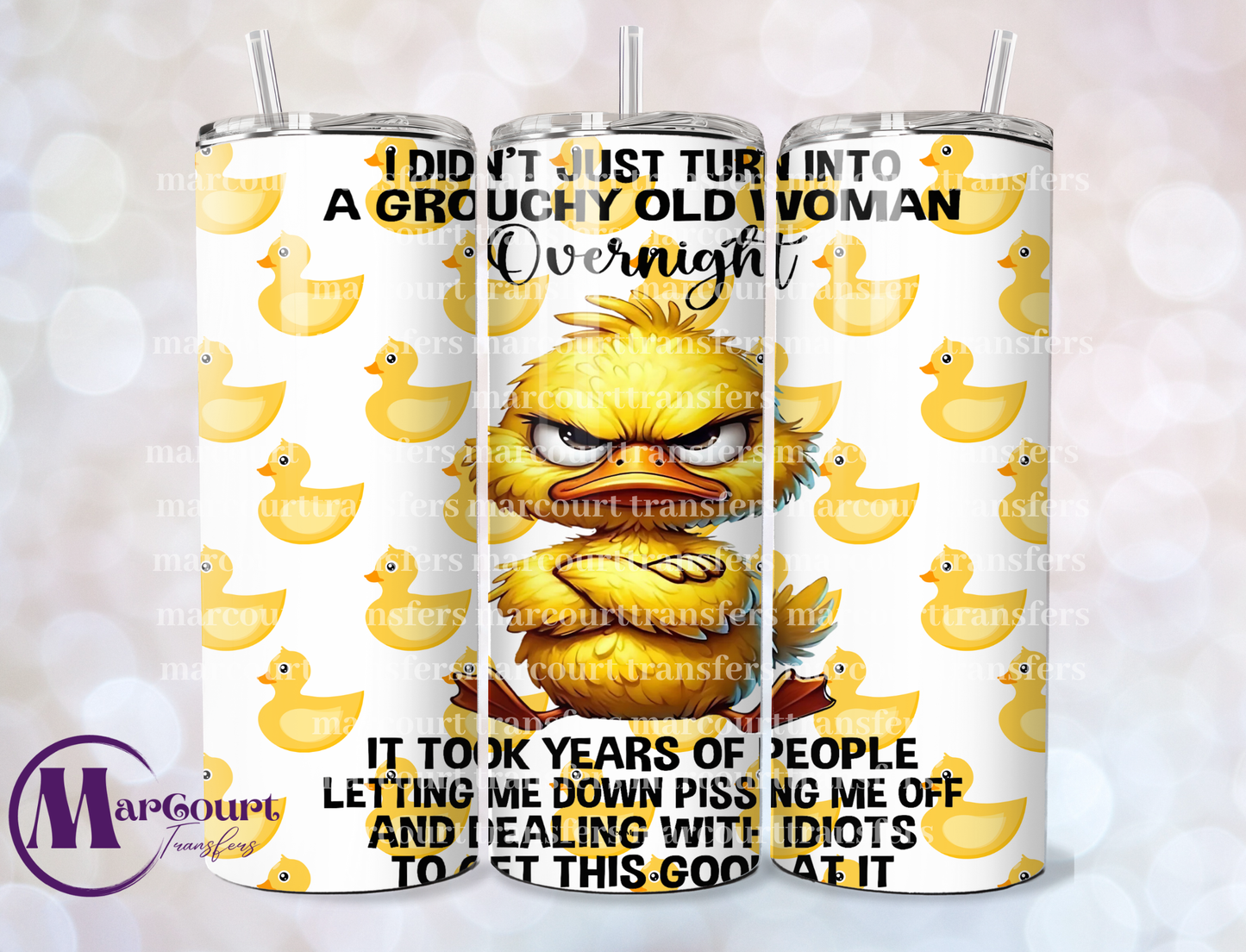 I DIDN'T JUST TURN INTO A GROUCHY OLD WOMAN 20-SKINNY TUMBLER TRANSFER