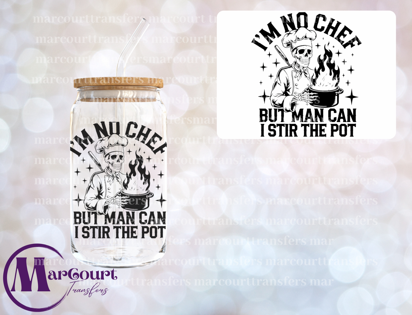 I'M NO CHEF-DECAL-UV DTF CUP WRAP