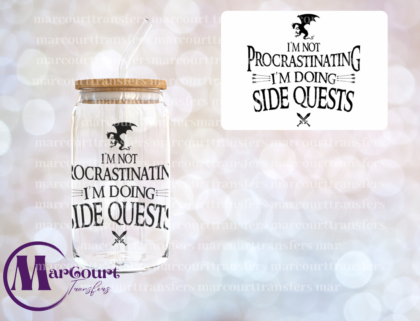 I'M NOT PROCRASTINATING-DECAL-UV DTF CUP WRAP