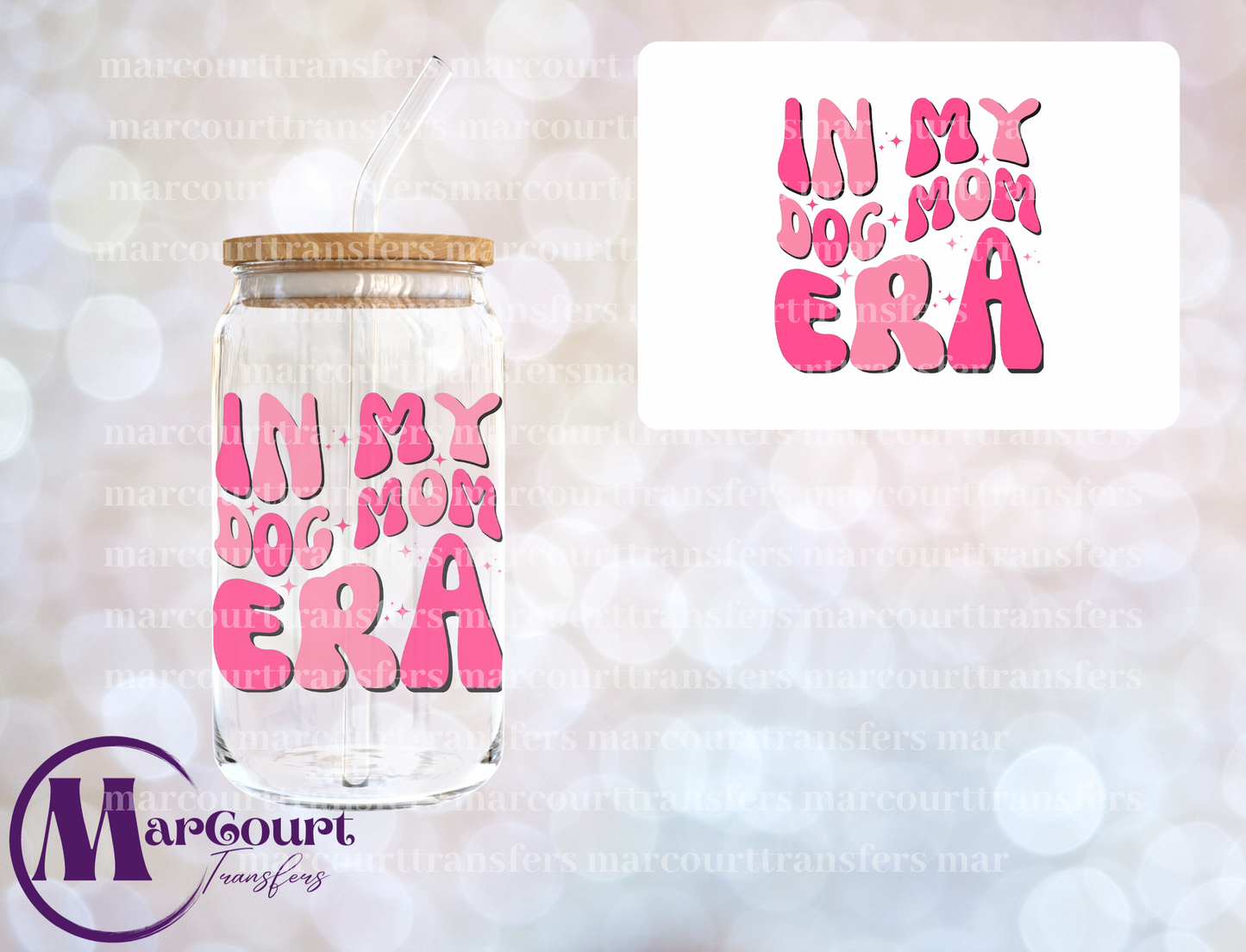 IN MY DOG MOM ERA PINK-DECAL-UV DTF CUP WRAP