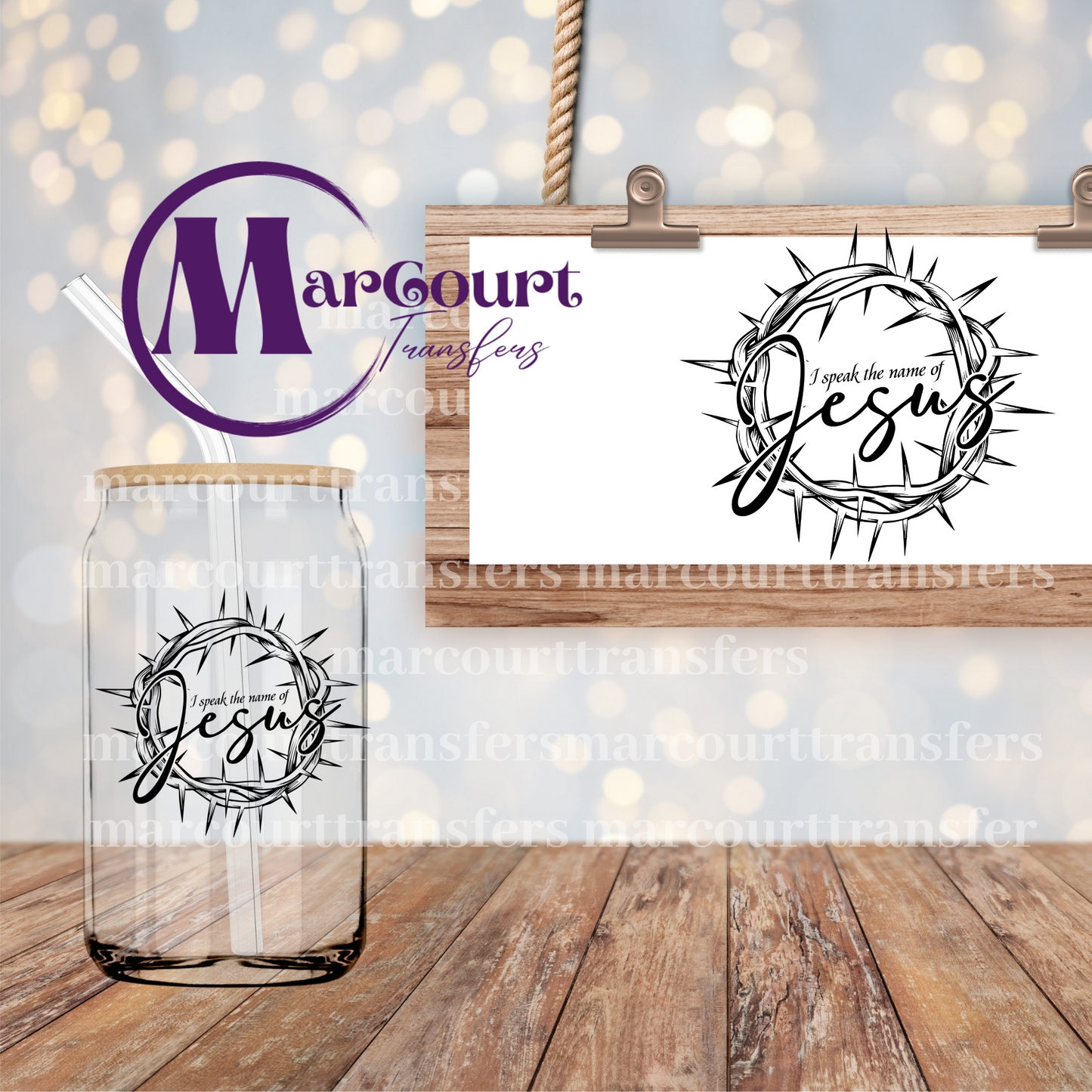 I SPEAK THE NAME OF JESUS-DECAL-UV DTF CUP WRAP